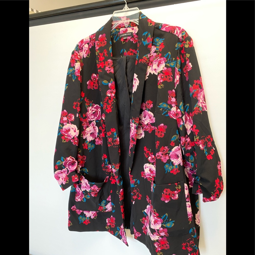 Floral Black Professional Career Blazer